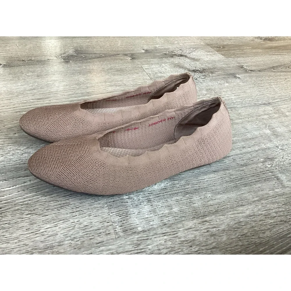 Skechers Cleo 2.0 Love Spell Ballet Flats Stretch 158343 Brown Women's Size 11